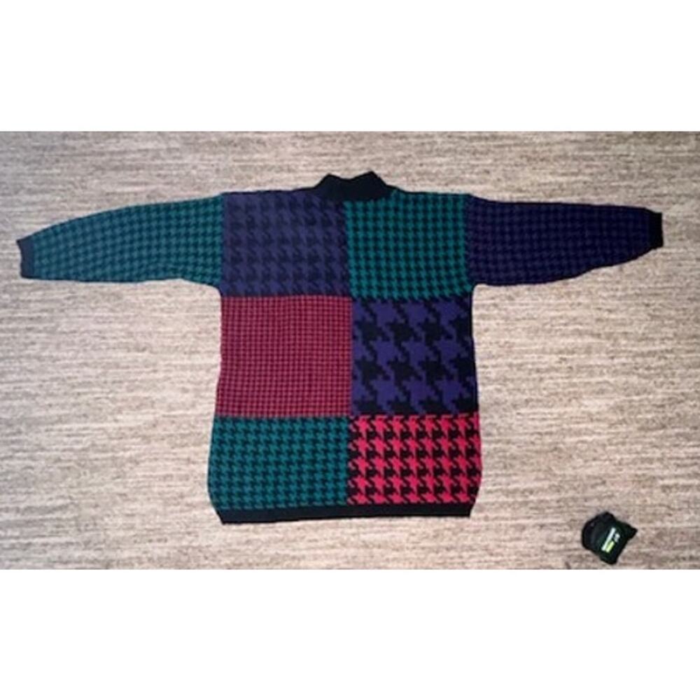 Vintage Sweater Exchange Patchwork Oversized Swea… - image 1